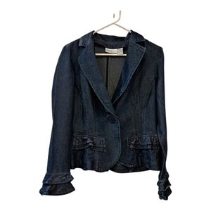 Jeanology Women's Denim jean Jacket blazer size 12